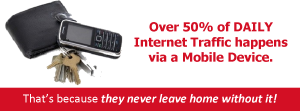 50% of Internet Traffic Happens Via A Mobile Device